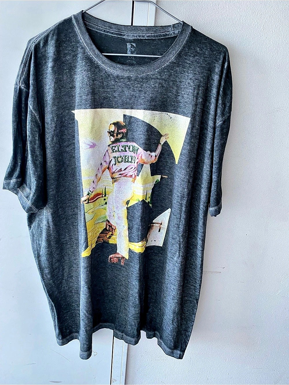 Elton John Farewell Yellow Brick Road 2019 Tour T-Shirt Tour Tee in Gray